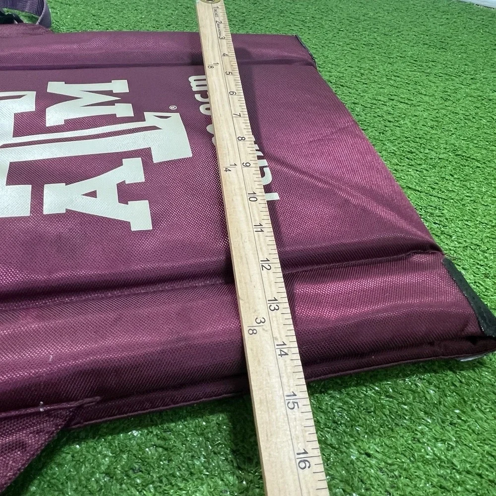 Texas A&M Stadium Seat Cushion Aggie Fold Up Bleacher Chair Back EUC